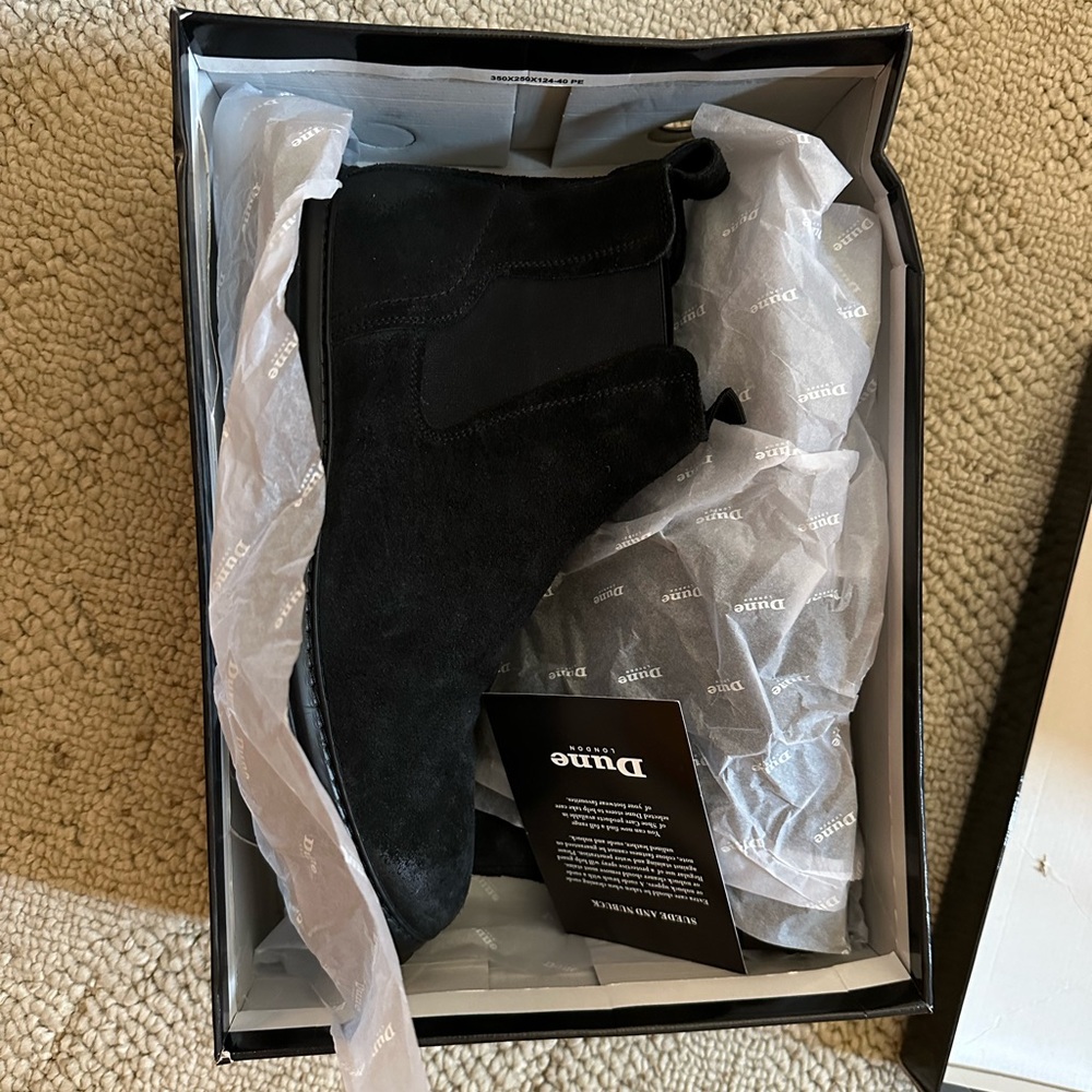 Dune chelsea boots black checkers